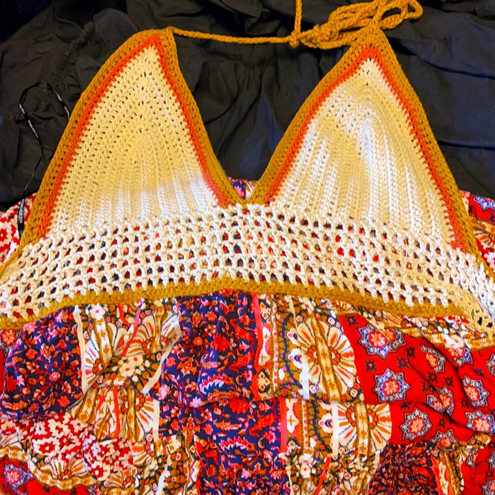 Crochet halter top maxi dress from Forever 21+